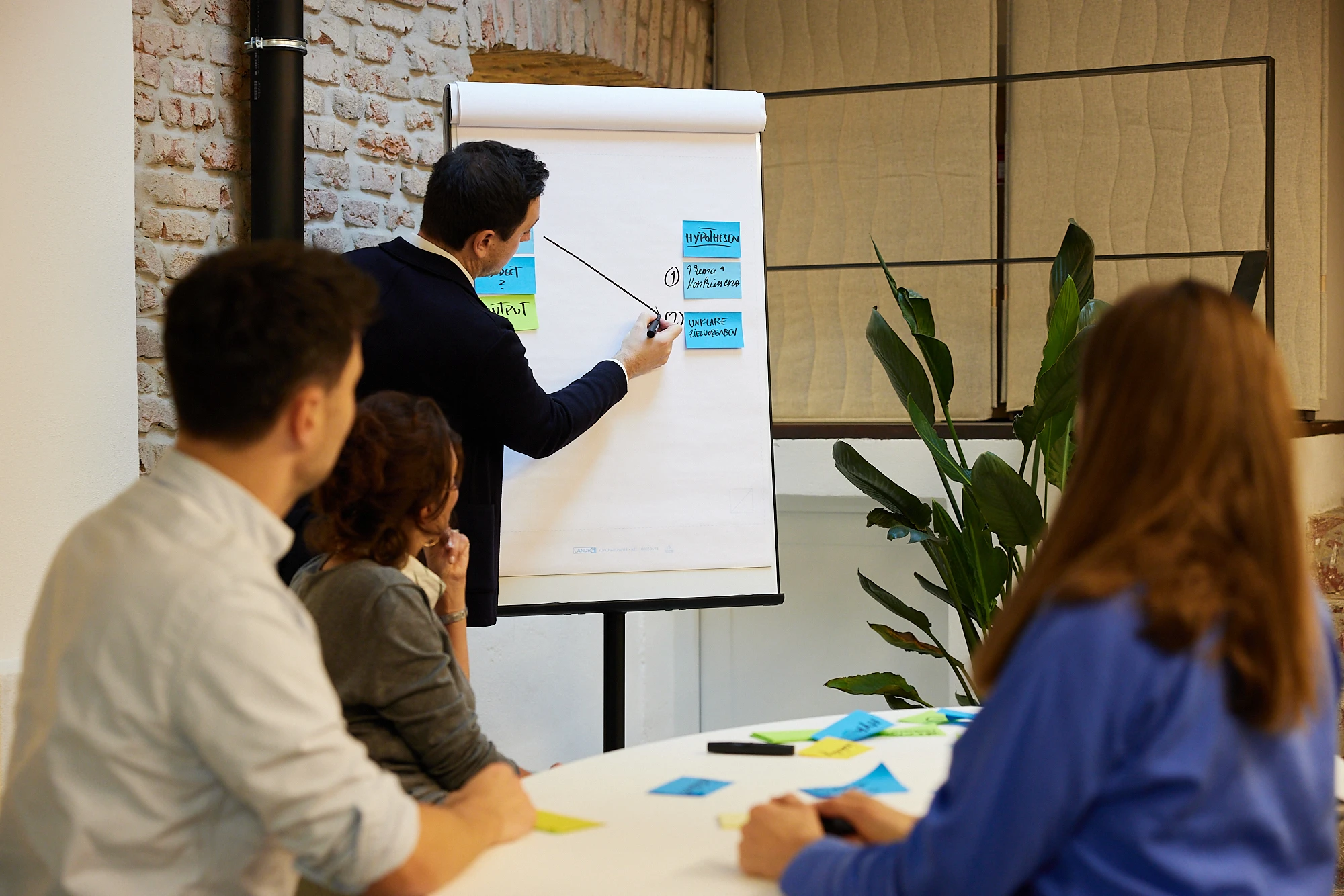 Coach führt Change Management Training durch